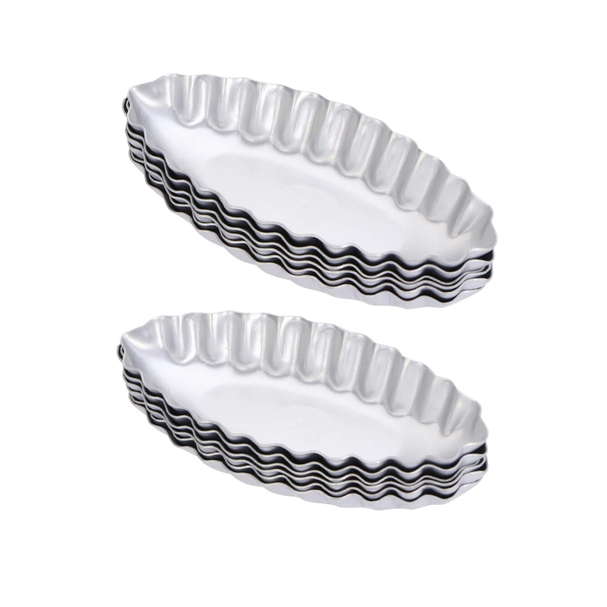 10PCS Baking Egg Tart Mould Cake Tins Set DIY Cups Sailing Boat Pie Mold Plate