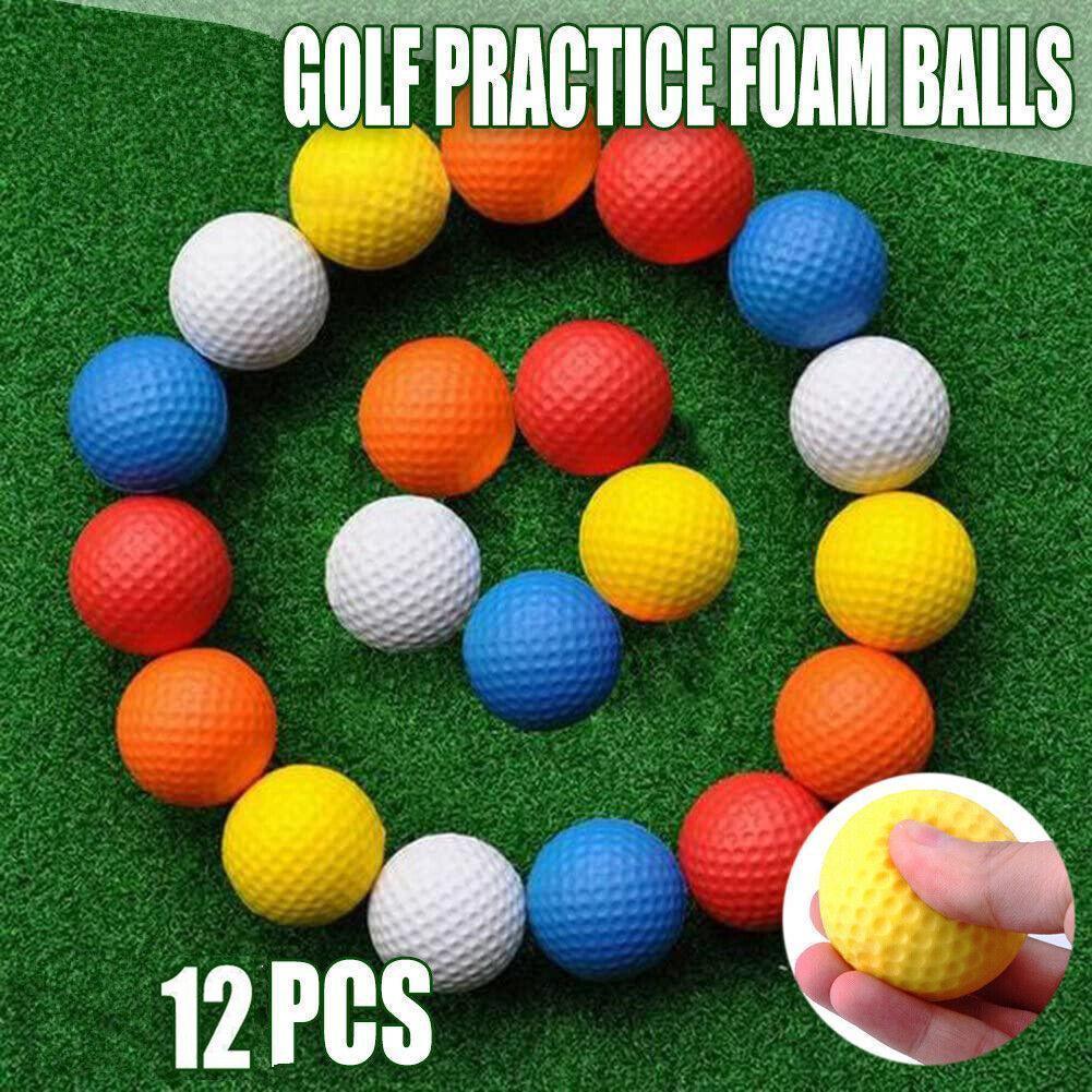 12 Pack Indoor/Outdoor Golf Practice Foam Balls - Yellow