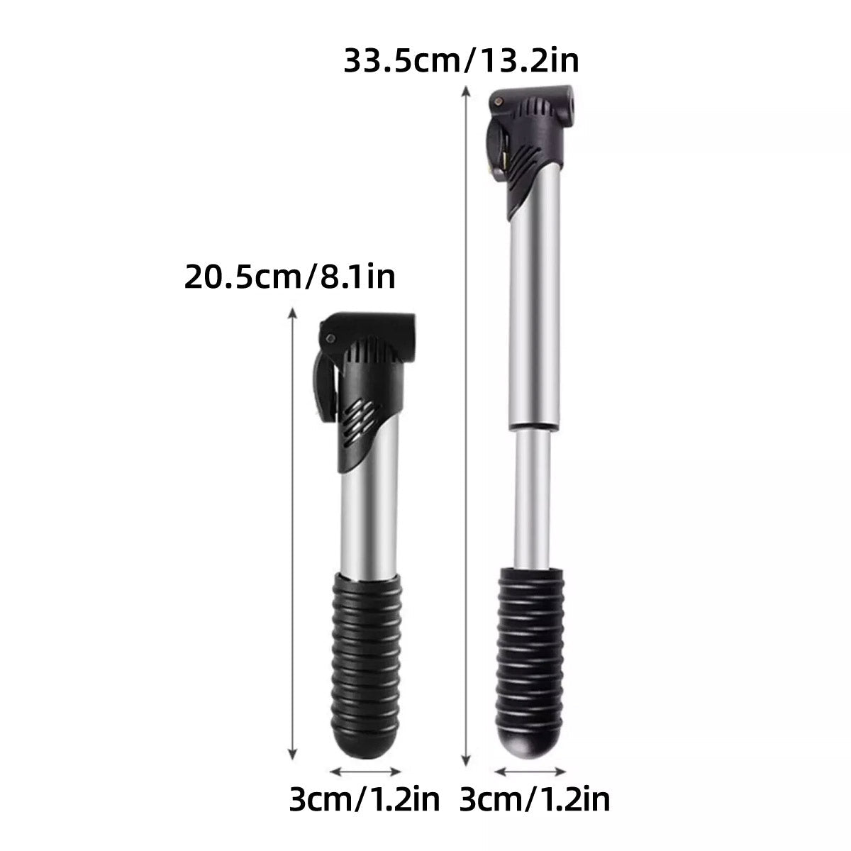 Aluminium Mini Bicycle Air Pump Bike Hand Ball Inflator Portable Cycling Tyre