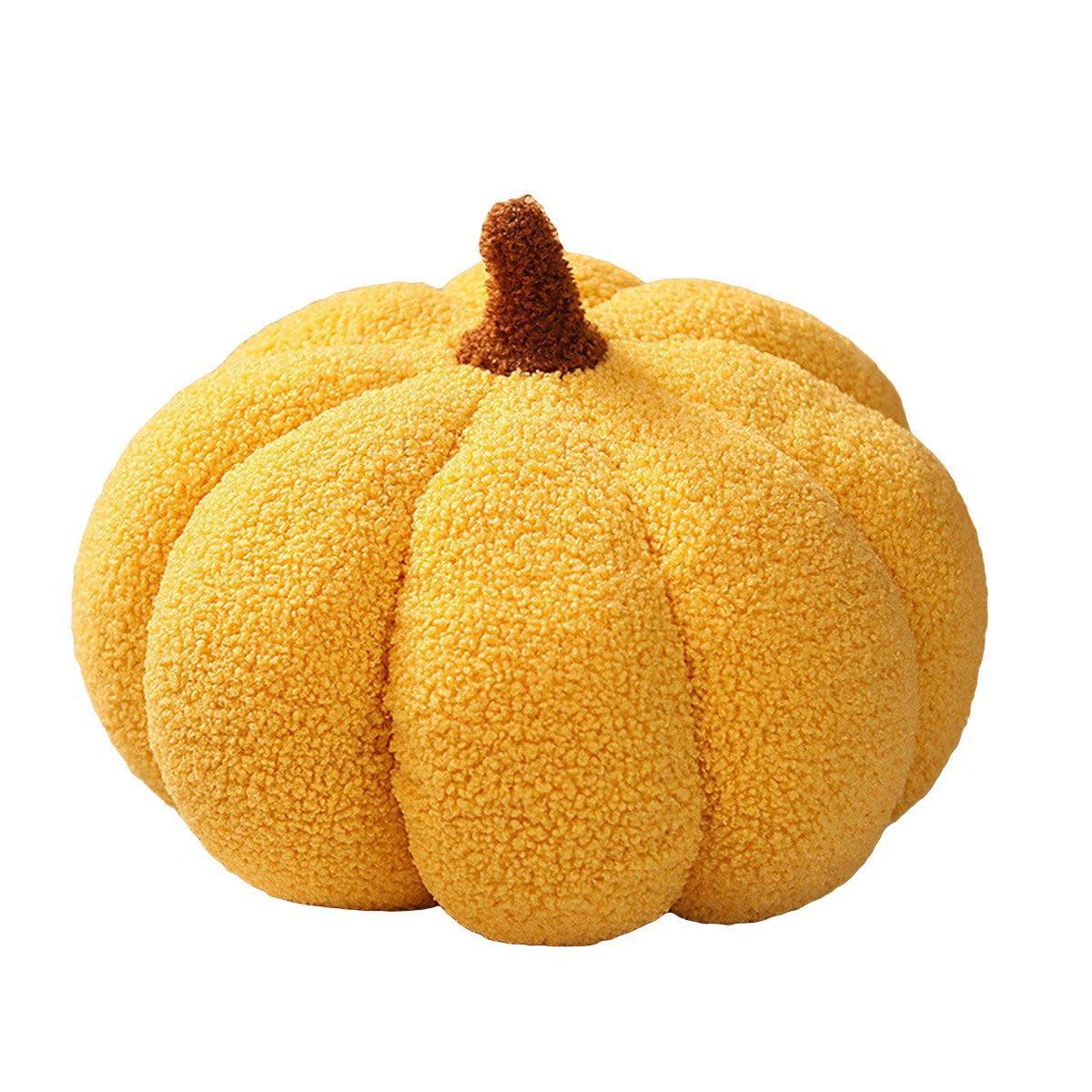 Soft Plush Pumpkin Pillow Cushion Sofa Living Room Bay Window Decor Indoor Toy - Brown