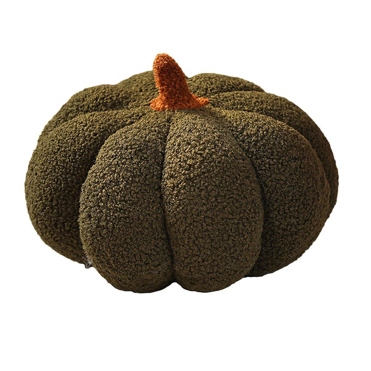 Soft Plush Pumpkin Pillow Cushion Sofa Living Room Bay Window Decor Indoor Toy - Brown