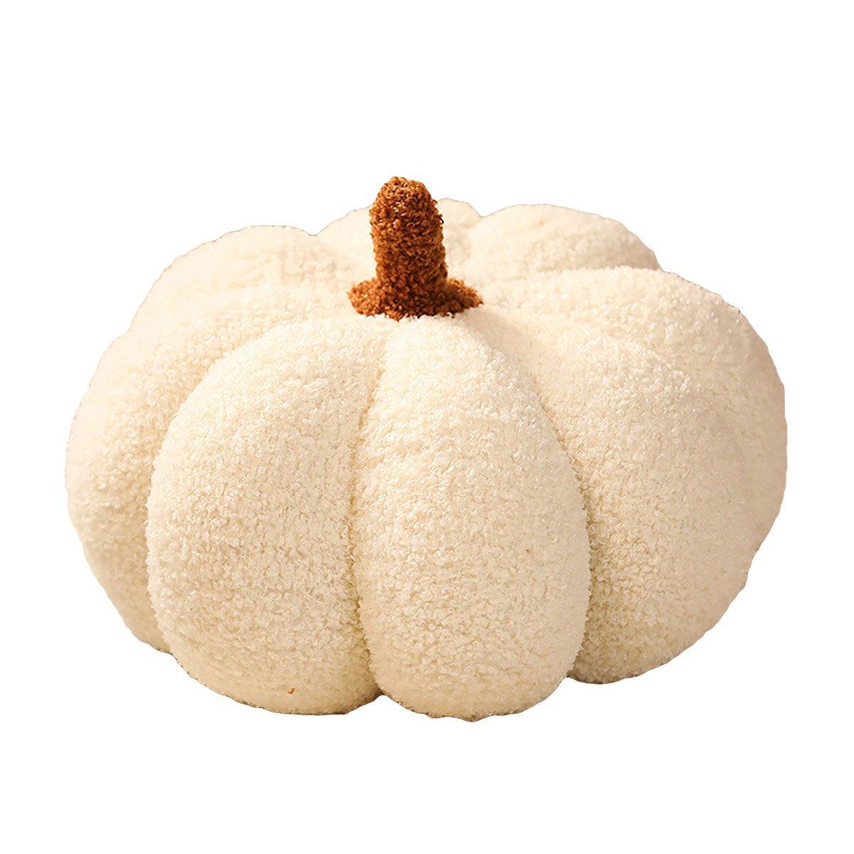 Soft Plush Pumpkin Pillow Cushion Sofa Living Room Bay Window Decor Indoor Toy - Brown