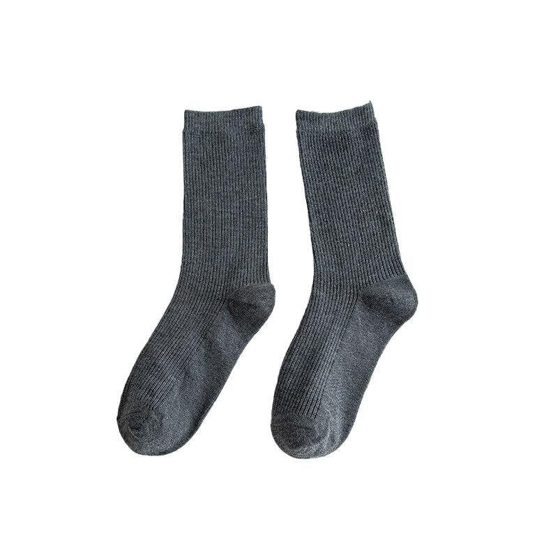 Olid Pure Colour Formal Socks Cotton Fashion Casual Breathable Crew Socks - Green 1 Pair