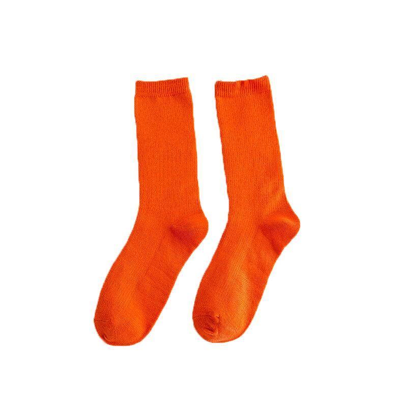 Olid Pure Colour Formal Socks Cotton Fashion Casual Breathable Crew Socks - Green 1 Pair