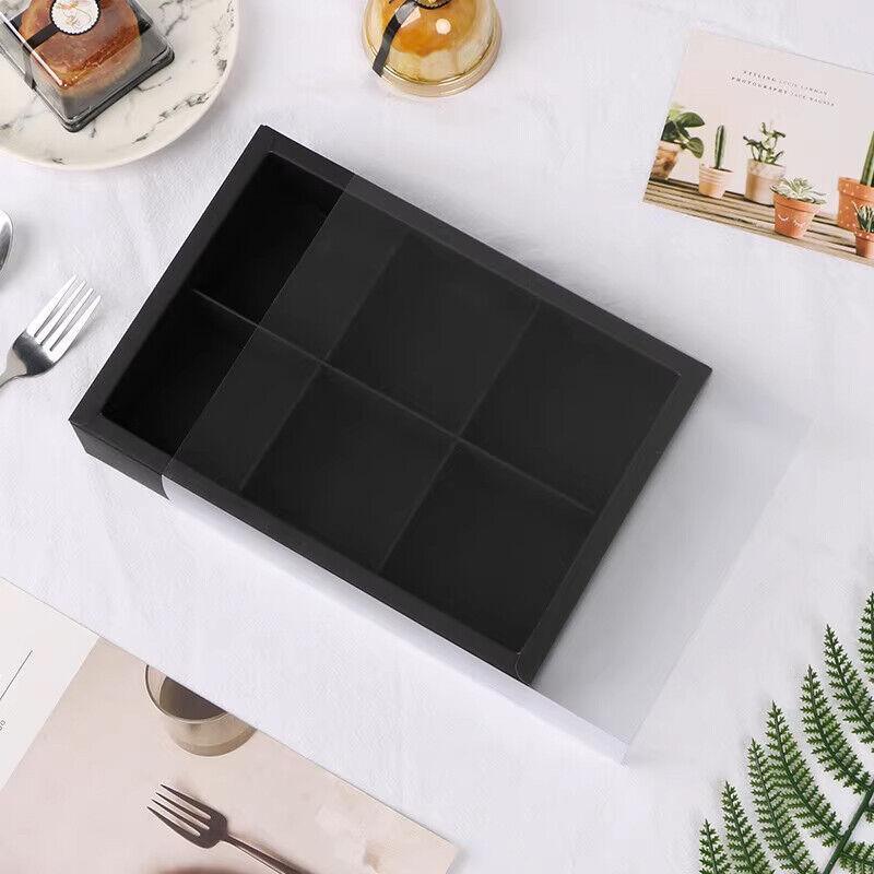 10PCS Cake Box with Transparent Lids Gift Packaging Boxes for Moon Cakes Cookie - Red