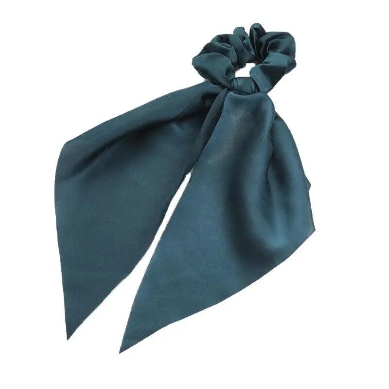 Chiffon Ponytail Scarf Bow Elastic Hair Rope Tie Scrunchies Ribbon Hair Bands - 4