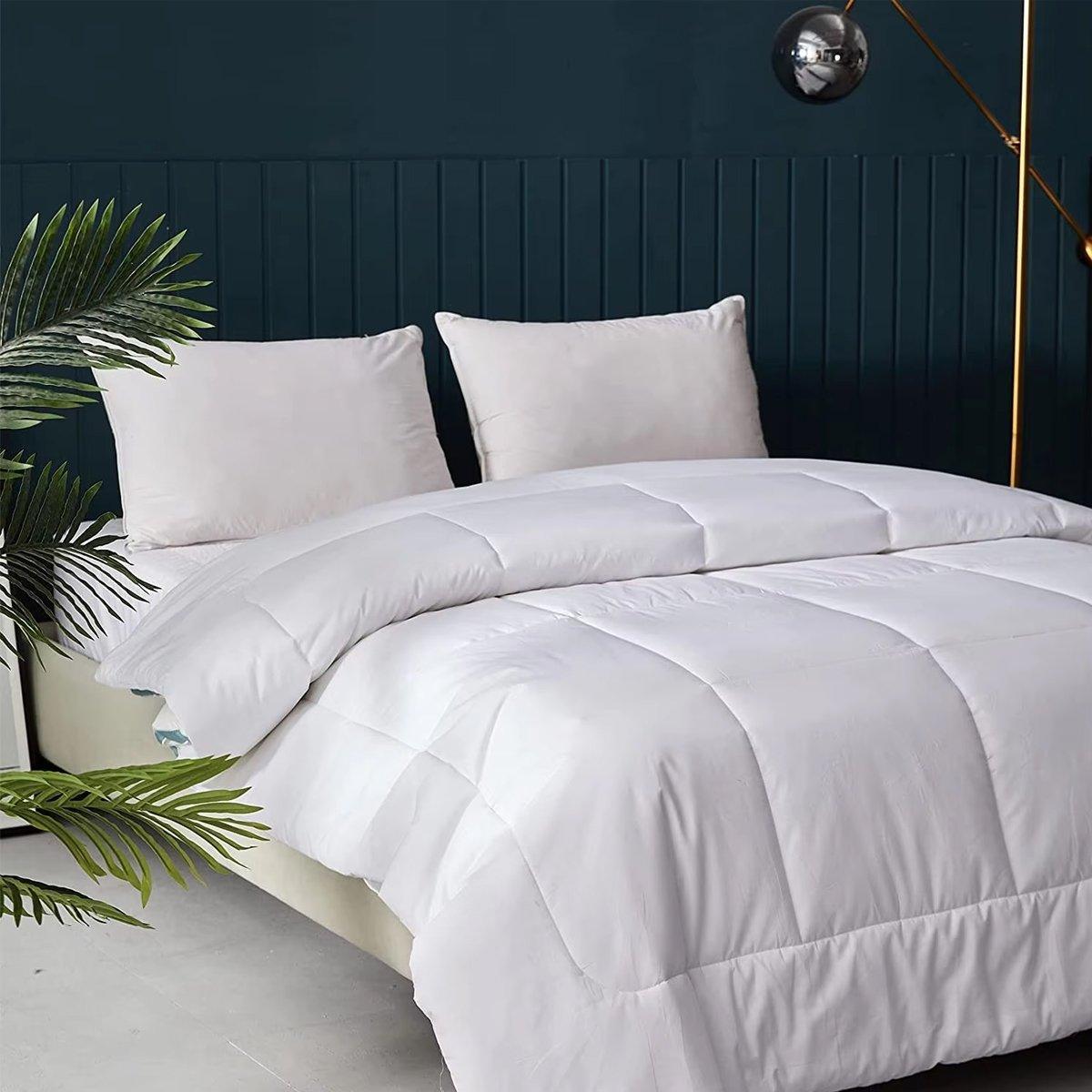 Luxury Hotel Quilt Core – Soft Microfiber Down Alternative Comforter for All Seasons - 180x210cm-Cotton