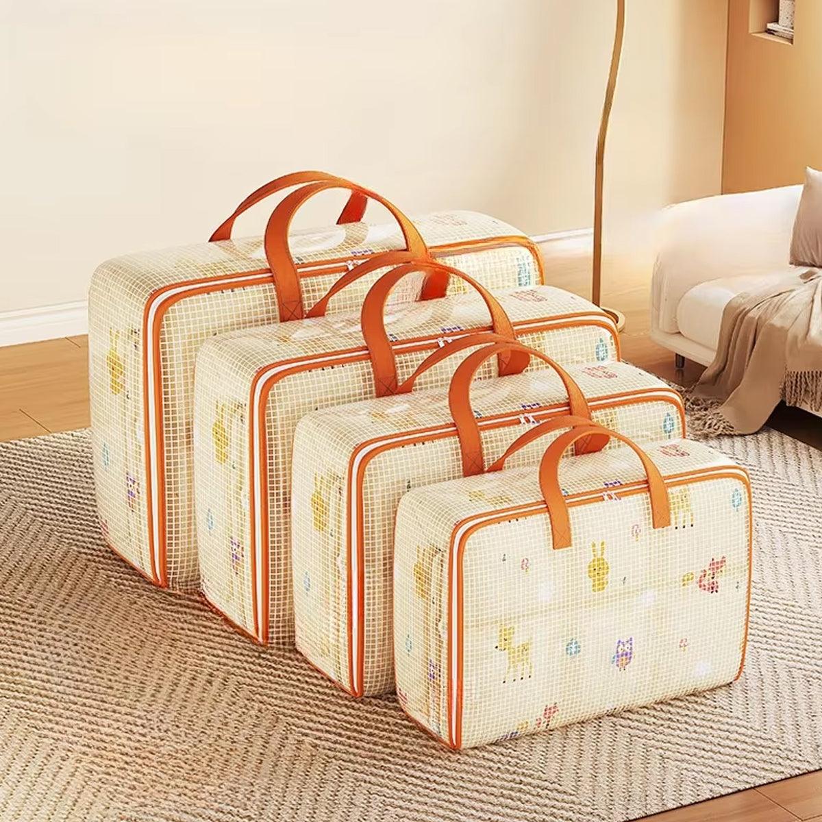 4pcs Large Capacity Quilt Storage Bags for Clothes Luggage Moving Organising Bag