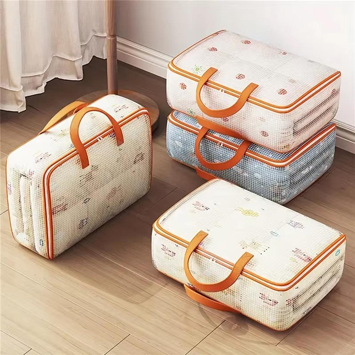 4pcs Large Capacity Quilt Storage Bags for Clothes Luggage Moving Organising Bag
