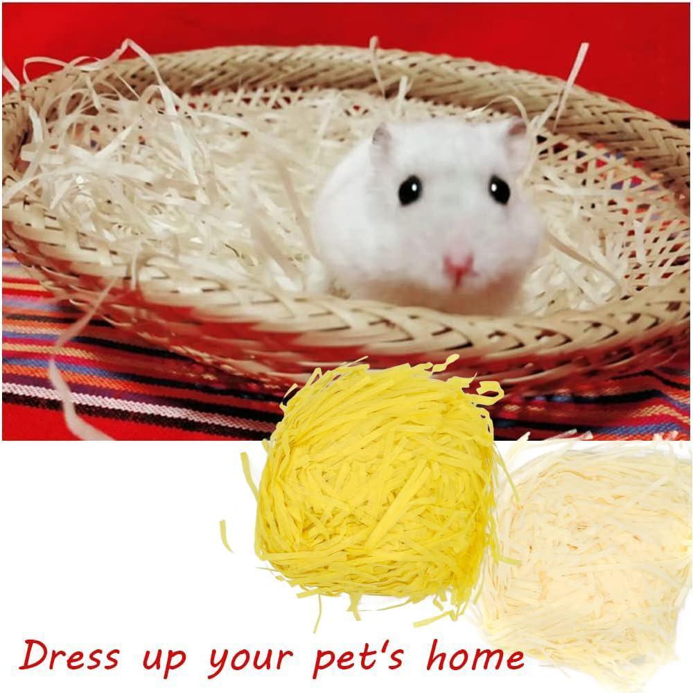 500g Colorful Raffia Paper Shreds Gift Box Filler Decorative Packaging - 5Packs-Beige