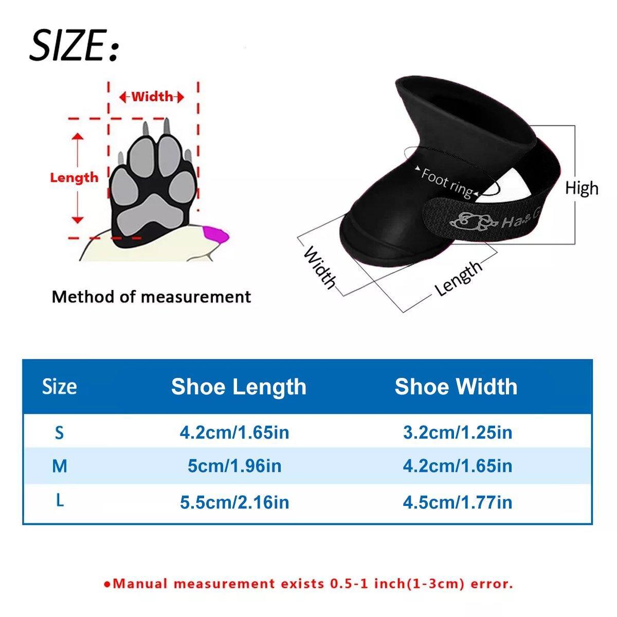 4pcs Cartoon Boots Pet Rain Shoes Waterproof Non-Slip Wear-Resistant Dog Shoes - Blue - S