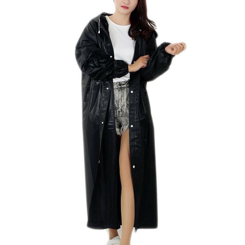 Waterproof Raincoat Jacket Mens Womens Long Hooded Rainwear Eva Rain Coat Au