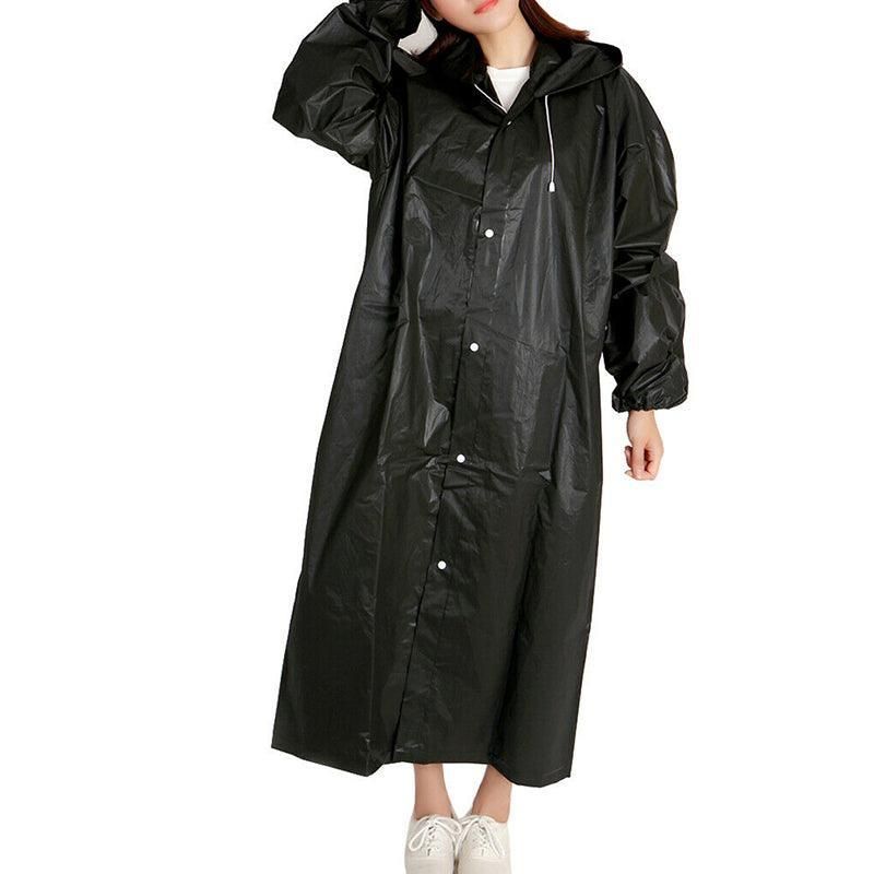 Waterproof Raincoat Jacket Mens Womens Long Hooded Rainwear Eva Rain Coat Au