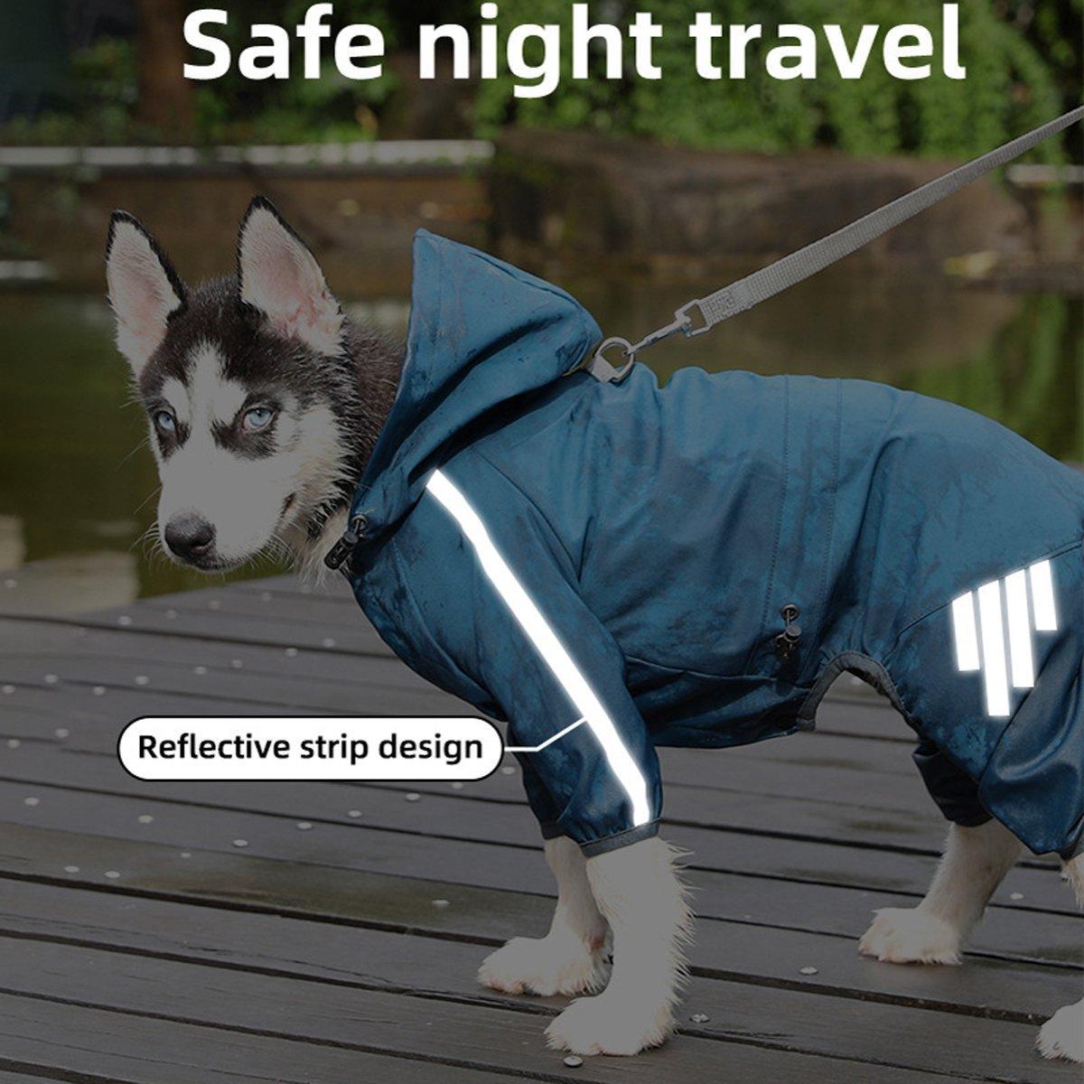 Waterproof Four Corner Pet Raincoats In Large Medium And Small Sizes Are Suitable For Dogs - Pink - L