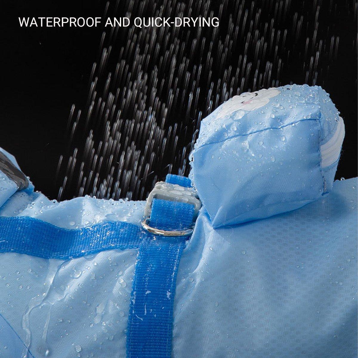 Waterproof Dog Raincoat with Feet Full Coverage Pet Rainy Clothes for Small Dogs - Yellow - M