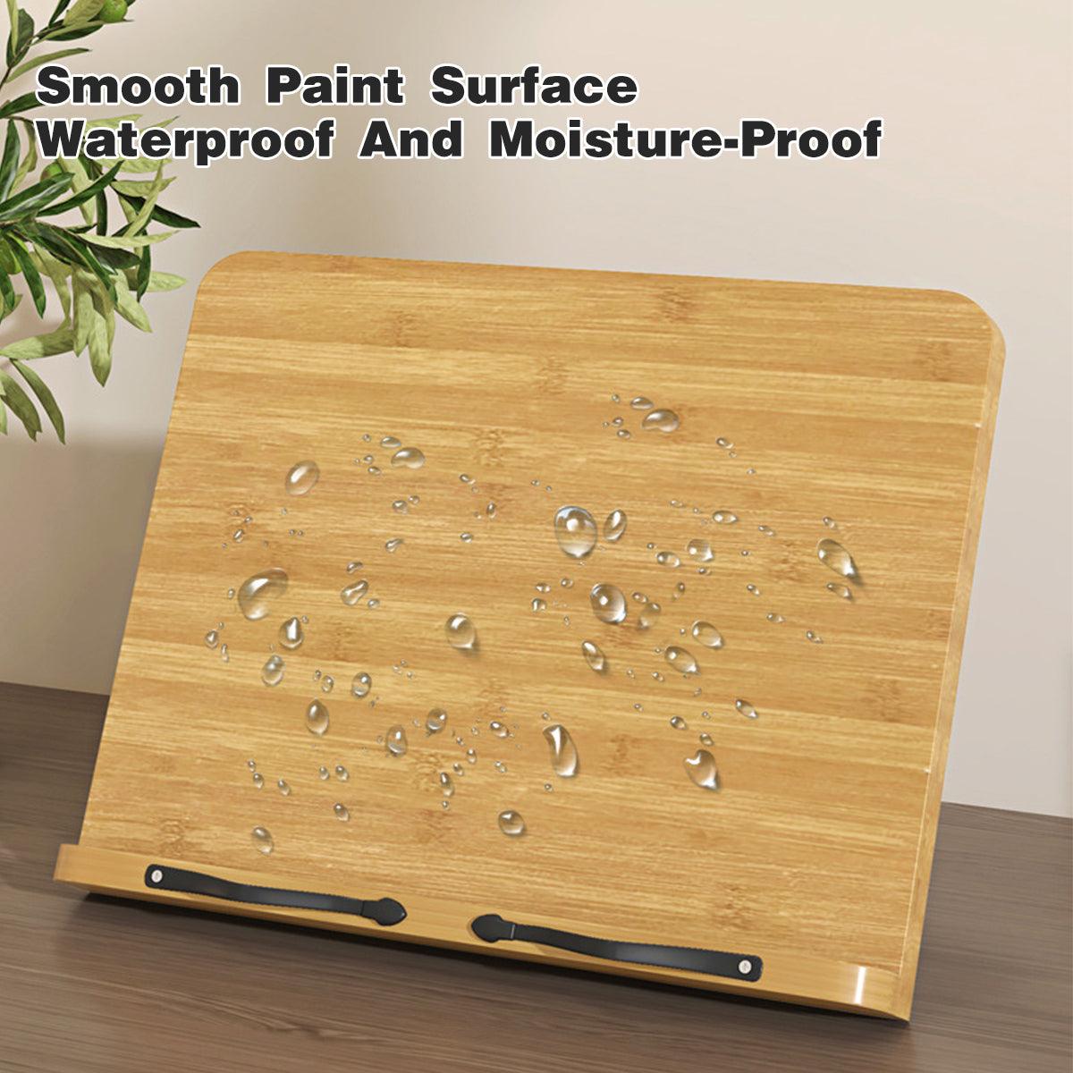 Wooden Adjustable Reading Stand Multifunctional Book Holder Bracket for Desk - Small