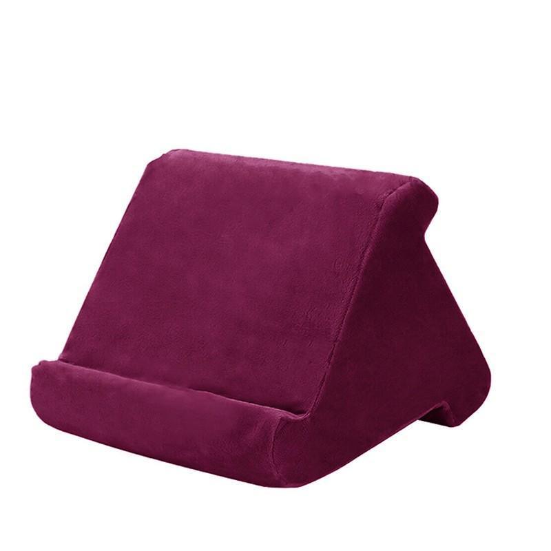 Tablet Pillow Stands For iPad Book Reader Holder Rest Laps Reading Cushion - Dark Blue