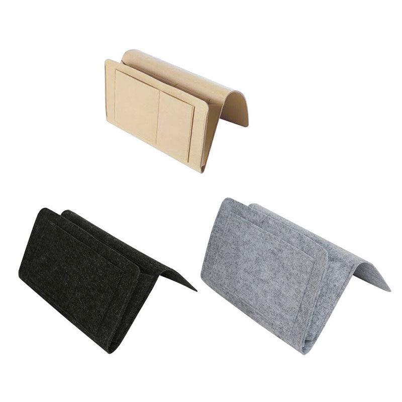 Storage Bag Hanging Sofa Bedside Organizer Caddy Pocket Bed Phone Book Holder Au - Grey