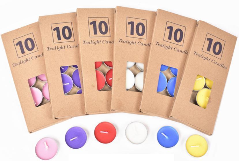 Tealight Candles 10 or 50 Pack Unscented Long Burning for Wedding Party Decor - Red- 4 Hours50PCS