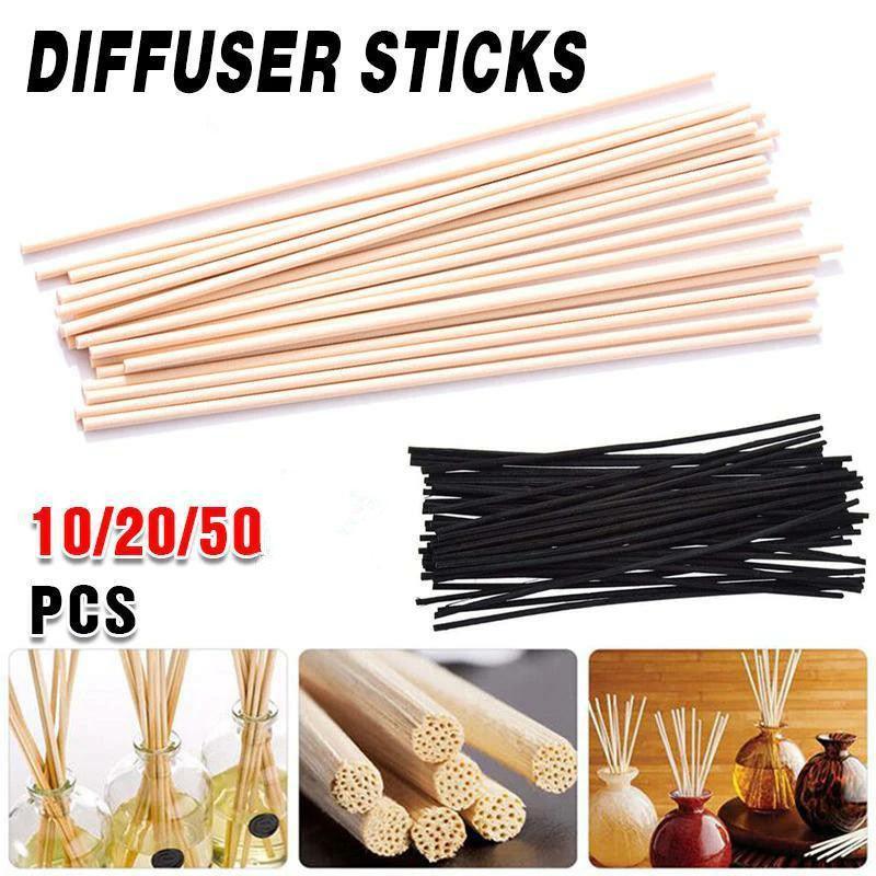 Premium Quality Reed Diffuser Reeds Rattan Stick 3x260mm Wood Colour - 10pcs