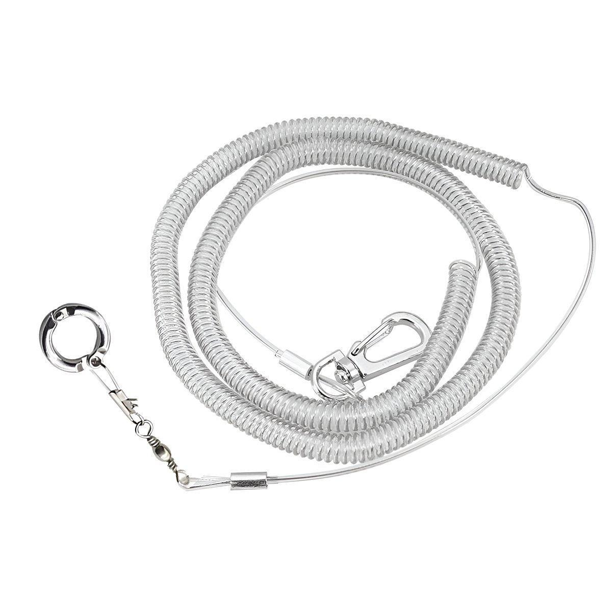 Parrot Leg Ring Anti Slip Bird Anklet Elastic Rope with Alloy Fasteners Supplies - 6mm