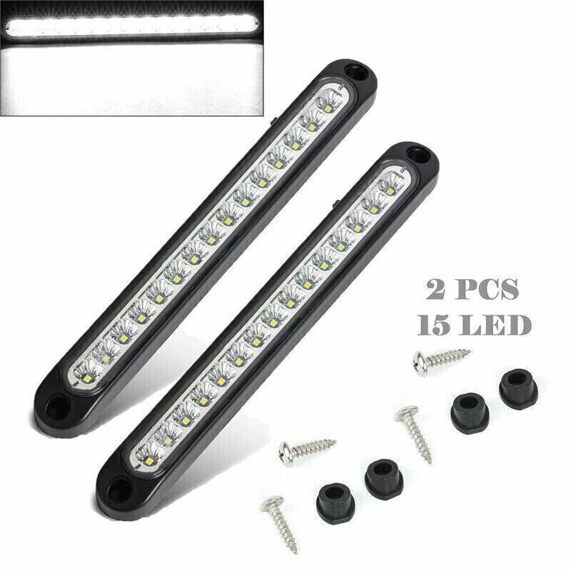 2X 15 Led Tail Light Trailer Truck Caravan Ute Light Reverse Bar Ultra-Slim Lamp