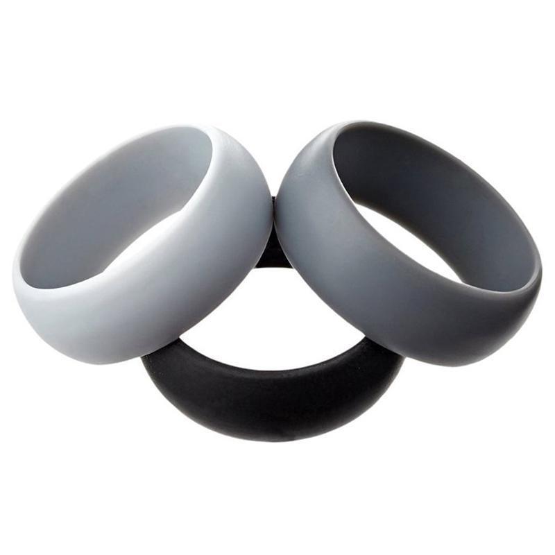 Silicone Rubber Ring Bands 3Pcs - 10