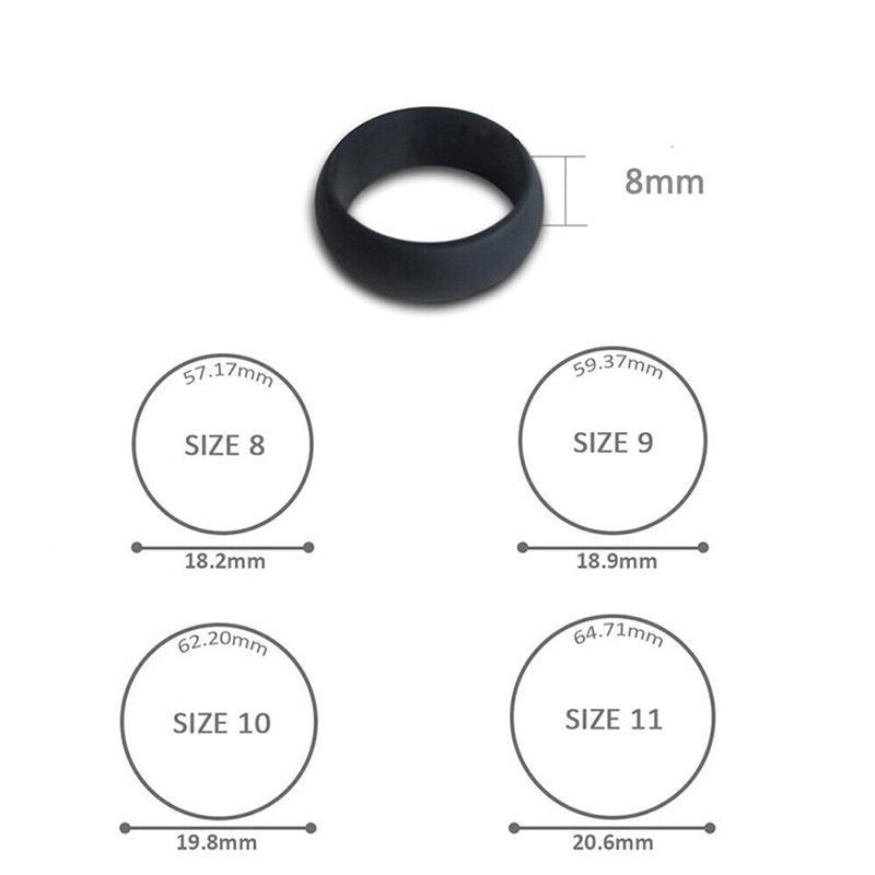 Silicone Rubber Ring Bands 3Pcs - 11