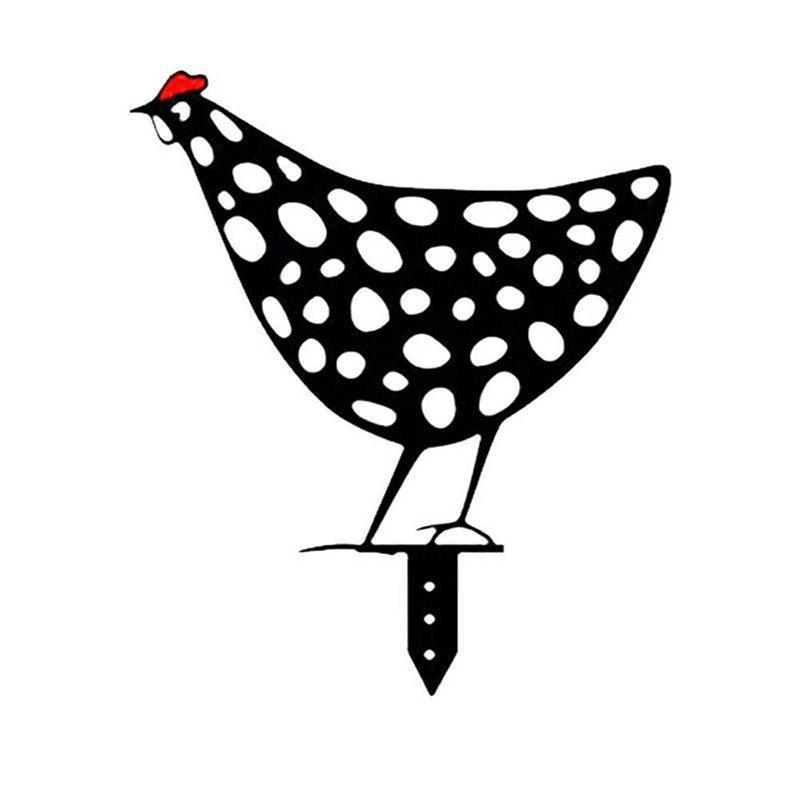 Garden Ornaments Chicken Yard Art Garden Backyard Lawn Decor Gift Easter Deco - C