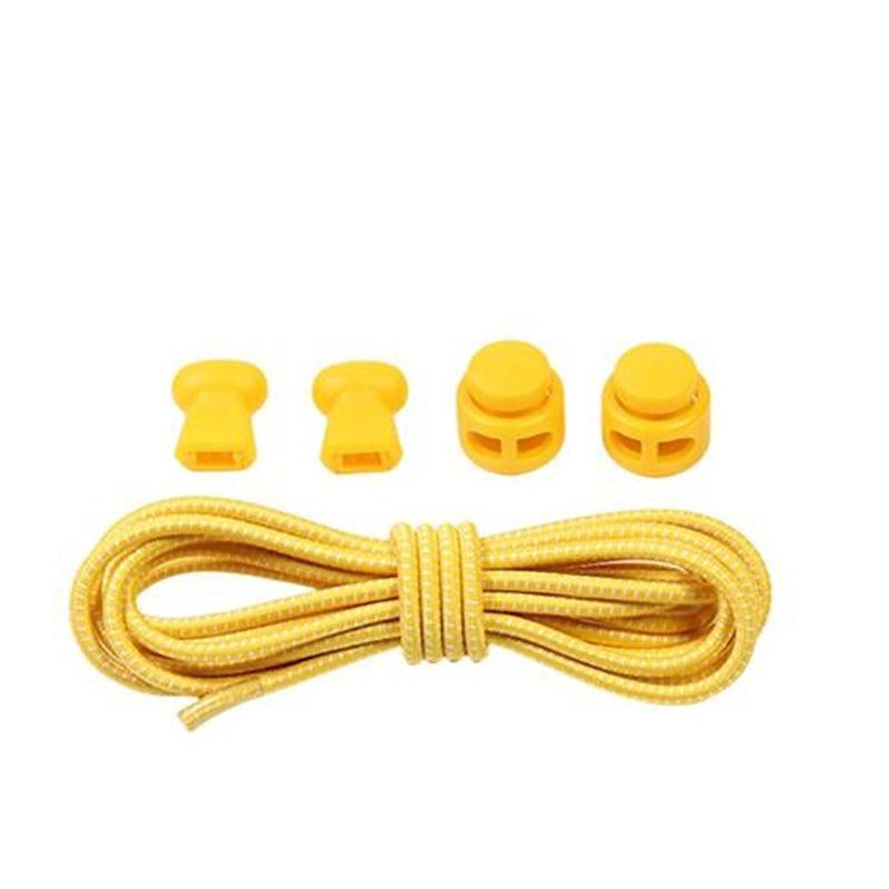 No Tie Elastic Shoelaces with Toggle Locks for Sneakers Running Walking Shoes - Red