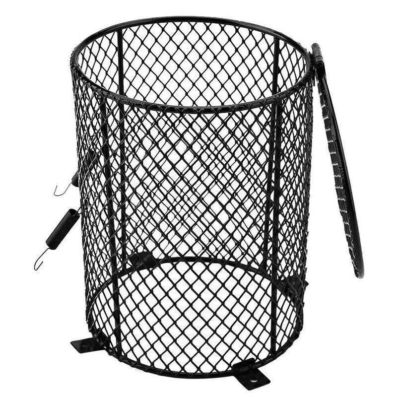 Round Reptile Heat Lamp Light Bulb Mesh Cage Protector Enclosure 11.5X15.5Cm Au