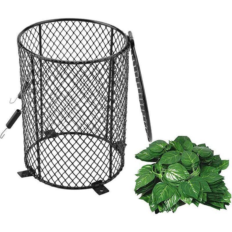 Round Reptile Heat Lamp Light Bulb Mesh Cage Protector Enclosure 11.5X15.5Cm Au