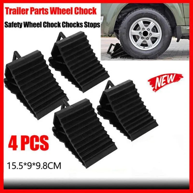 4Pcs Heavy Wheel Chock Tough Chocks Stops Car Trailer Boat Caravan Au Stock