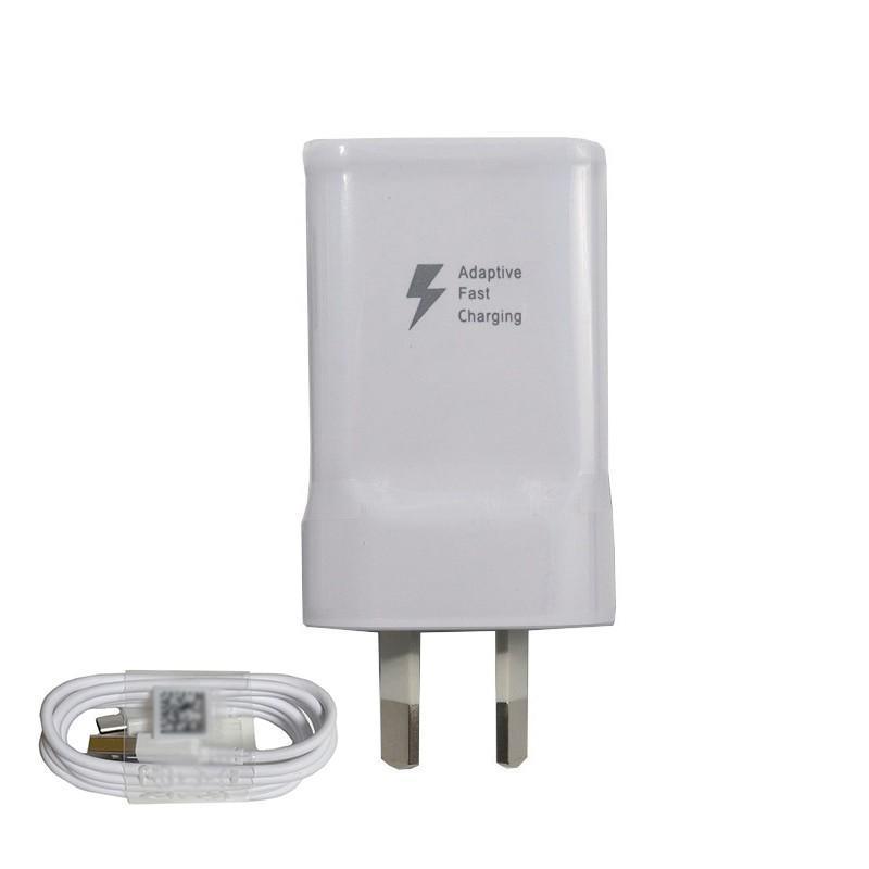 Fast Wall Charger Adapter - Samsung Galaxy S8 S9 S10/ Note 8 9 10 - Black Plug (NO CABLE)