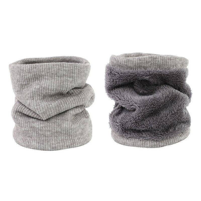 Fleece Neck Warmer Thermal Tube Scarf Winter Snood Hat for Men Women Outdoor - Green