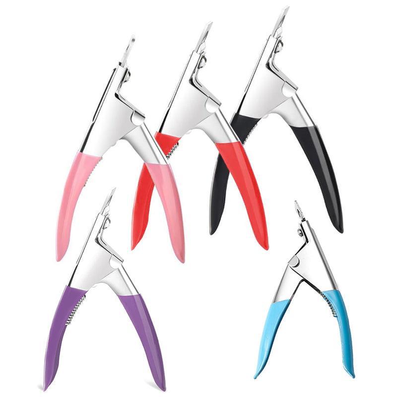 Acrylic Nail Tip Cutter False Nail Clipper U Shape Manicure Art Trimmer Tool - Purple
