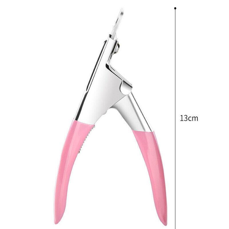 Acrylic Nail Tip Cutter False Nail Clipper U Shape Manicure Art Trimmer Tool - Red