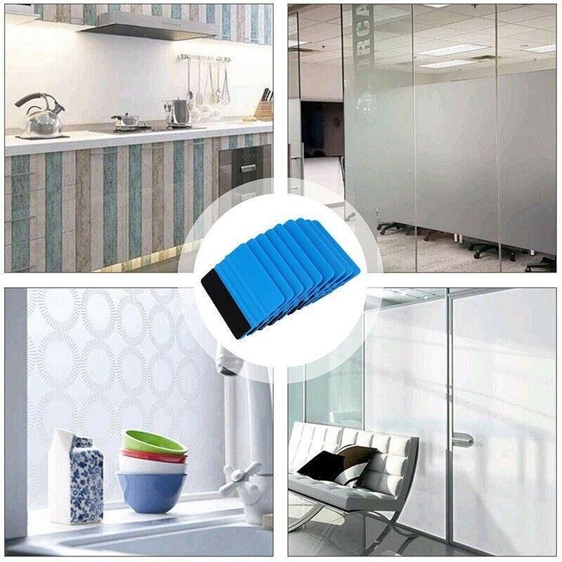 Felt Edge Squeegee For Decals Sticker Vinyl Sheet Car Wrap Applicator Tool Blue