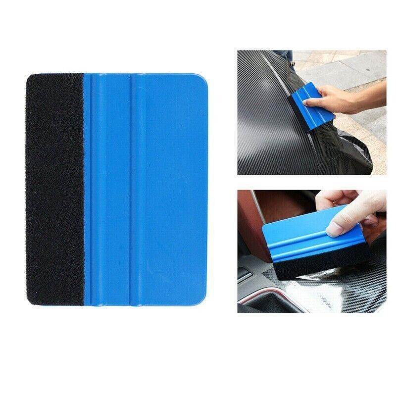 Felt Edge Squeegee For Decals Sticker Vinyl Sheet Car Wrap Applicator Tool Blue