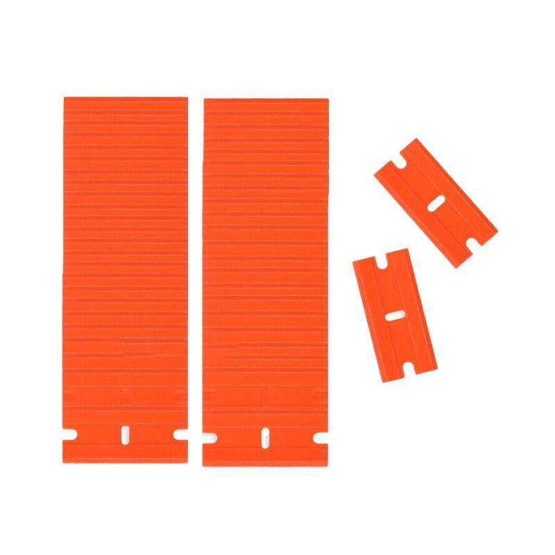 Plastic Razor Blade Scraper or Replacement Blades 10/20/30/50/100PCS Cleaning Tool - 1X Plastic Scraper + 100X Plastic Blades