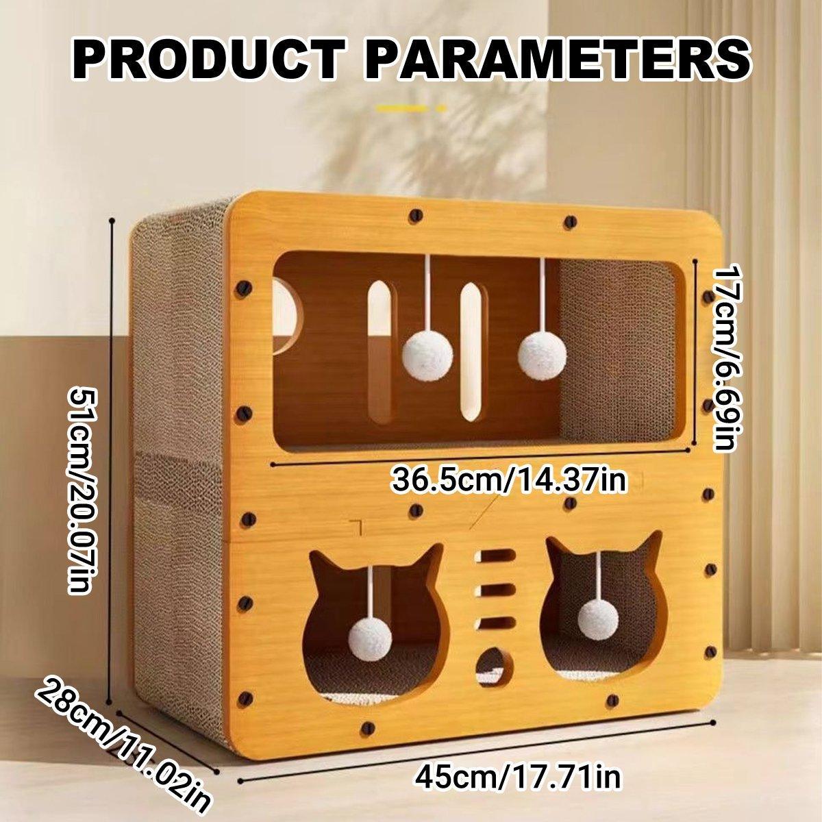 Wear-resistant Cat Scratch Board House Four Seasons Cat Climbing Tower Toy Nest