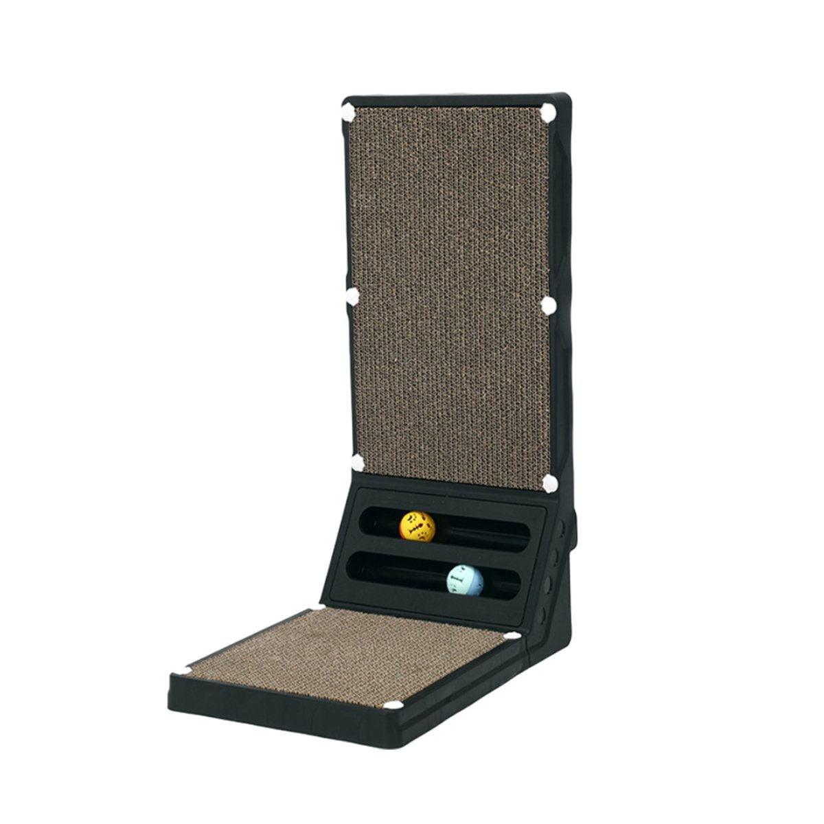 L-shaped Cat Scratching Board Vertical Claw Toy Cat Scratcher for Pet Playtime - Grey