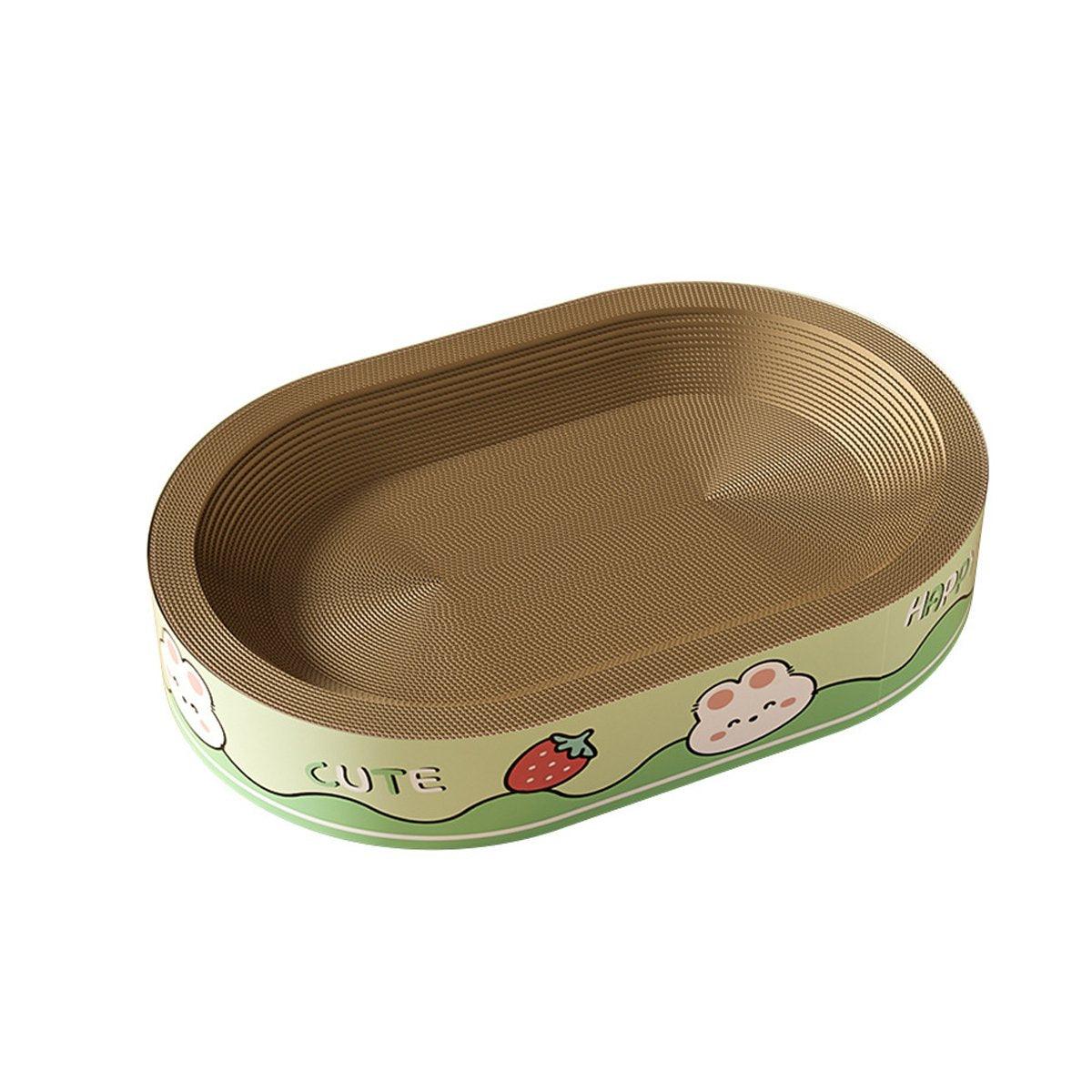 Extra-Large Oval Cat Scratching Board Durable Pet Toy Cat Kittens Wear Resistant - Rabbit