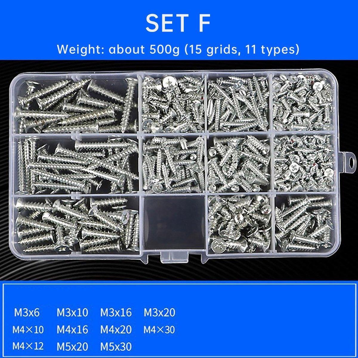 Household Self-tapping Screw Nut Gasket Box Set Multi-purpose Screw Assortment - B