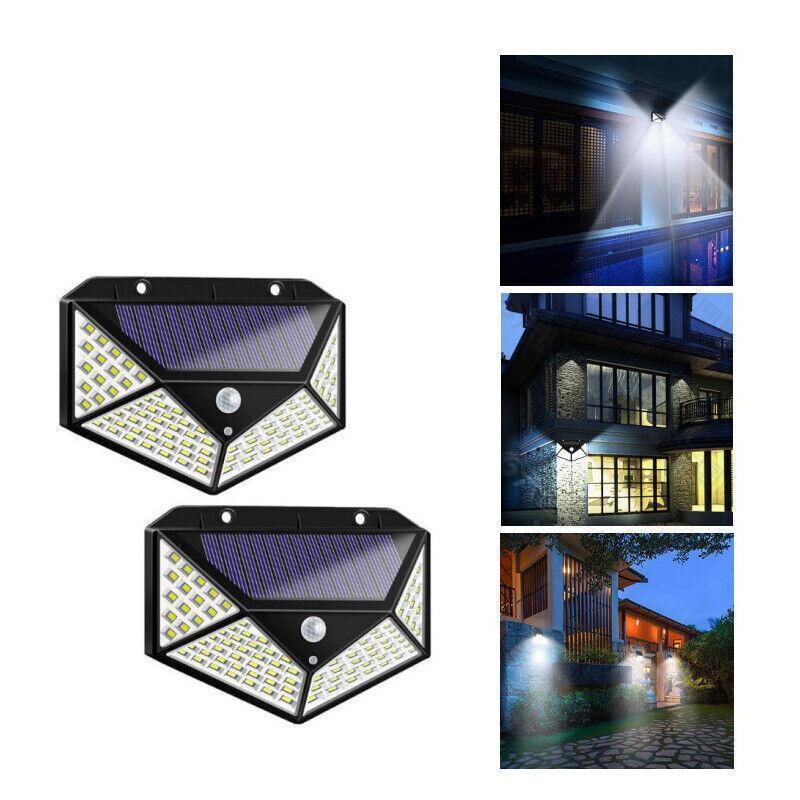 4pcs Solar Powered Outdoor Motion Sensor Security Light 100 LED Waterproof