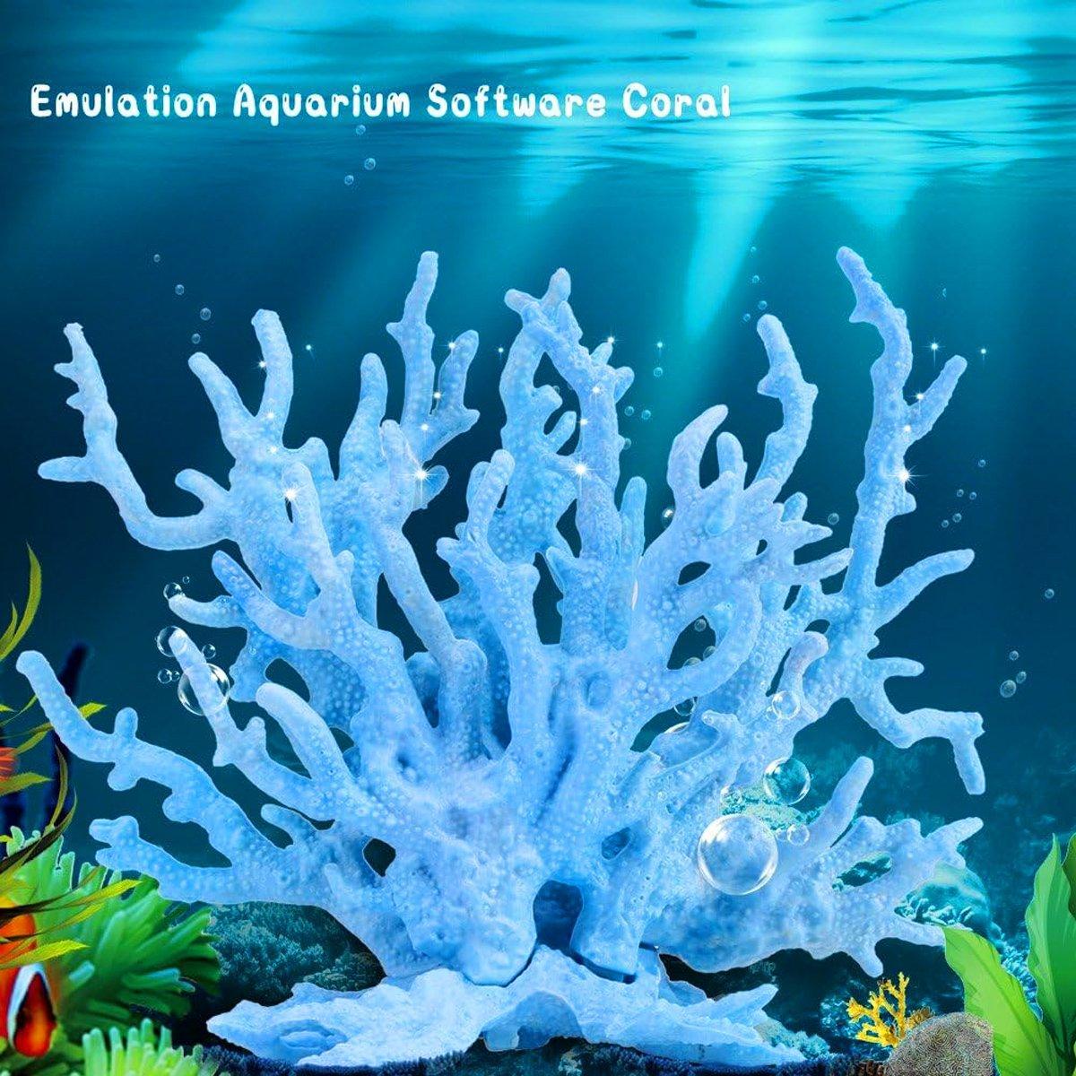 Soft Coral Realistic Water Plants Aquarium Decoration Fish Tank Seawater Set - Pink