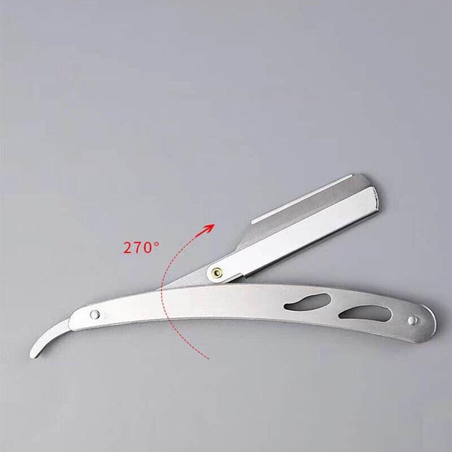 Sharp Barber Salon Straight Cut Throat Shaving Razor Shavette Rasoirs with 10 Blades