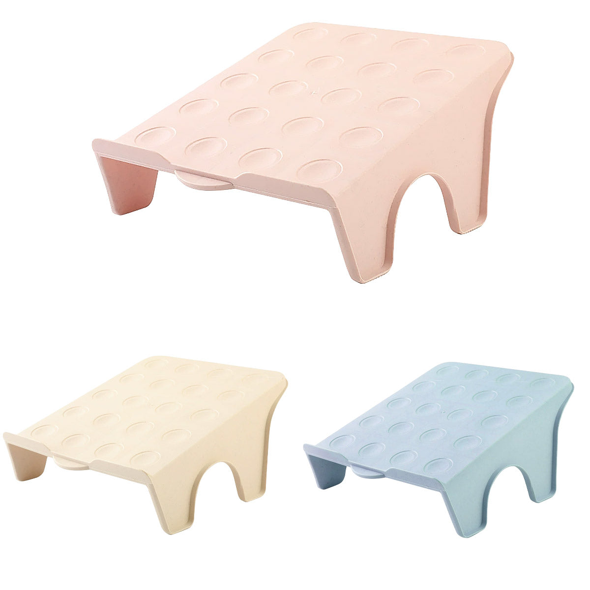 5pcs Double Layer Shoe Rack Simple Storage Organizer Space Saving Shoe Holder - Pink