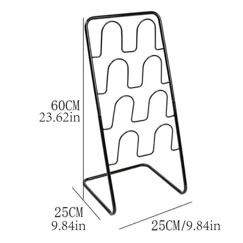 Simple Multi Layer Slipper Storage Rack Organizer for Home Closet Shoe Organizer - Black