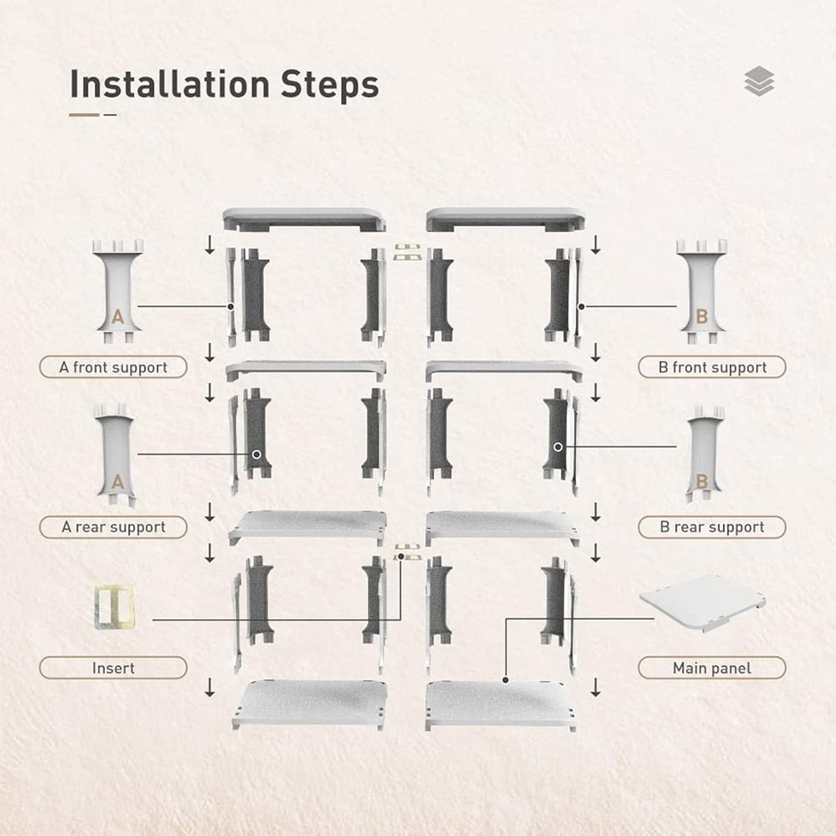 4/5Tier Shoe Rack Organizer Shelf Space Saving Storage Stand For Entryway Home - 5-Tier